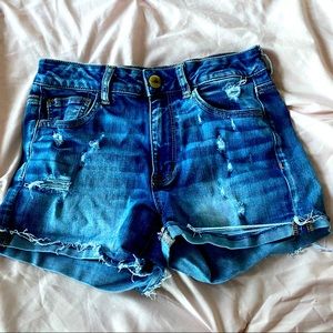 american eagle super stretch high rise shortie